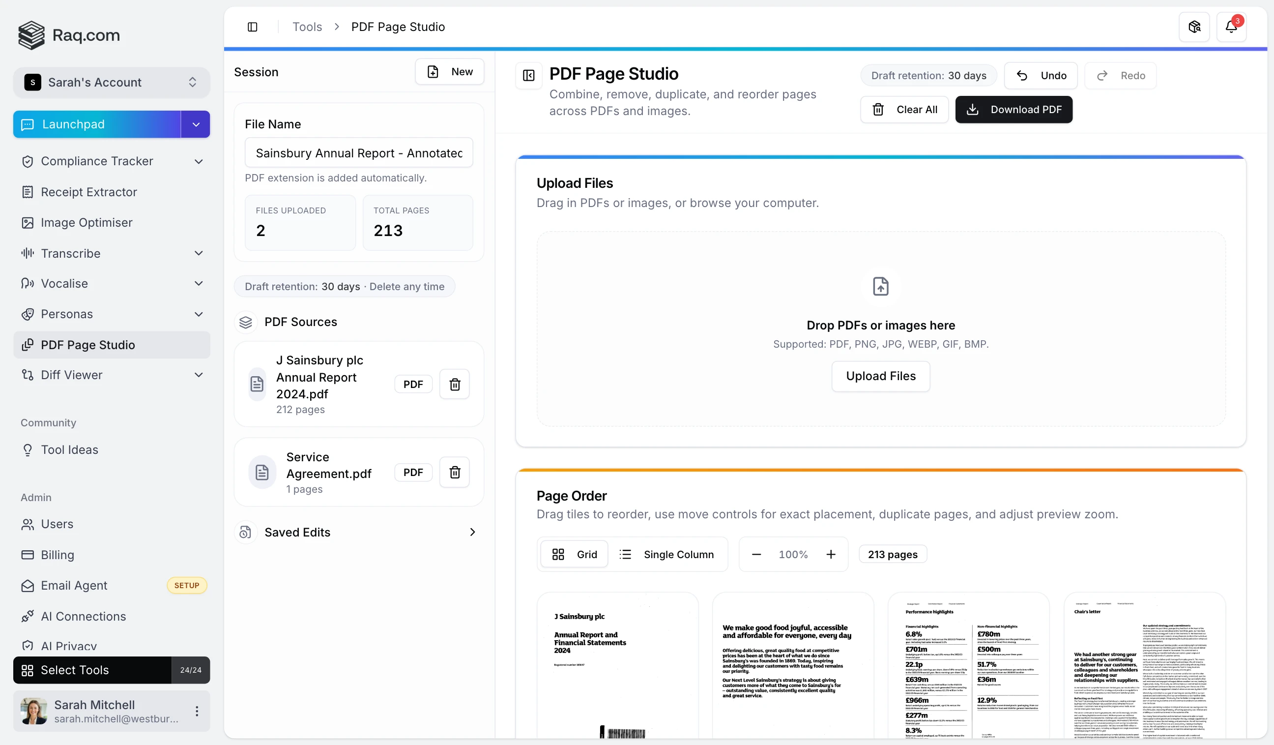 PDF Page Studio: Combine, Reorder, and Annotate PDF Pages